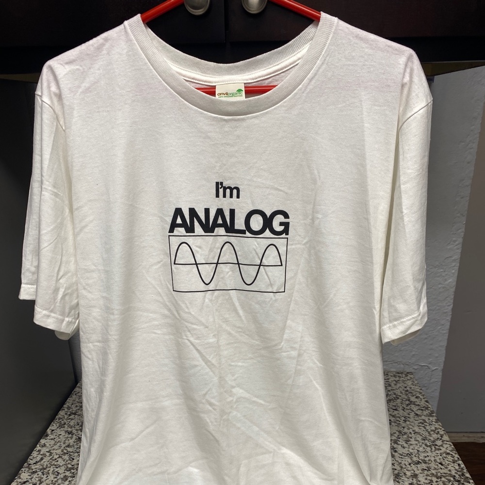 Pearl Jam Fan Club Tee I'm Analog White Size Large Organic Cotton